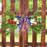 Maxbell Independence Day Swag Tulips Flower Swags Decorating for Stairs Outdoor Wall