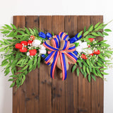 Maxbell Independence Day Swag Tulips Flower Swags Decorating for Stairs Outdoor Wall