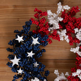 Maxbell Patriotic Independence Day Wreath Front Door Wreath for Window Festival Wall