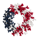 Maxbell Patriotic Independence Day Wreath Front Door Wreath for Window Festival Wall
