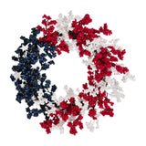 Maxbell Patriotic Independence Day Wreath Front Door Wreath for Window Festival Wall