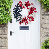 Maxbell Patriotic Independence Day Wreath Front Door Wreath for Window Festival Wall