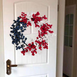 Maxbell Patriotic Independence Day Wreath Front Door Wreath for Window Festival Wall