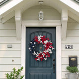 Maxbell Patriotic Independence Day Wreath Front Door Wreath for Window Festival Wall