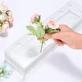 Maxbell Acrylic Flower Vase LED Lights String Flowerpot Desk Farmhouse Home Art Vase 45cmx10cmx6.5cm