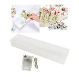 Maxbell Acrylic Flower Vase LED Lights String Flowerpot Desk Farmhouse Home Art Vase 45cmx10cmx6.5cm