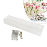 Maxbell Acrylic Flower Vase LED Lights String Flowerpot Desk Farmhouse Home Art Vase 45cmx10cmx6.5cm