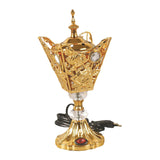 Maxbell Electric Incense Burner Ornament Censer Middle East for Home Bedroom Office Aureate