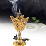 Maxbell Electric Incense Burner Ornament Censer Middle East for Home Bedroom Office Aureate