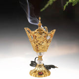 Maxbell Electric Incense Burner Ornament Censer Middle East for Home Bedroom Office Aureate