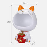 Maxbell Cat Storage Tray Candy Dish Sundries Container for Tabletop Dining Room Home Orange