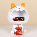 Maxbell Cat Storage Tray Candy Dish Sundries Container for Tabletop Dining Room Home White