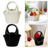 Maxbell Ceramic Vase Creative Decorative Handbag Vase for Office Table Dinning Table White