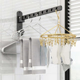 Maxbell Wall Hanging Mounted with 8 Hole Durable Folding for Closet Bathroom Balcony