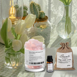 Maxbell Essential Oil Diffuser Set Centerpiece Diffuser Stone for Bedroom Dorm Party White Peach