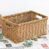 Maxbell Rattan Basket Decorative Hand Woven Bread Basket for Kitchen Shelf Household Dark 34x24x14cm