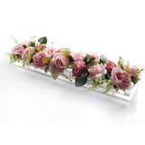 Maxbell Clear Acrylic Flower Vase Flowers Box Holder for Birthday Desktop Restaurant without Light