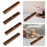 Maxbell Wooden Incense Burner Holder Home Decor Office SPA Incense Stick Box Storage Letters Lid