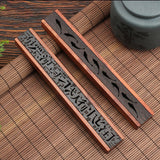 Maxbell Wooden Incense Burner Holder Home Decor Office SPA Incense Stick Box Storage Letters Lid