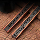 Maxbell Wooden Incense Burner Holder Home Decor Office SPA Incense Stick Box Storage Letters Lid