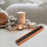 Maxbell Wooden Incense Burner Holder Home Decor Office SPA Incense Stick Box Storage Letters Lid