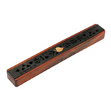 Maxbell Wooden Incense Burner Holder Home Decor Office SPA Incense Stick Box Storage Leaves Lid