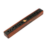 Maxbell Wooden Incense Burner Holder Home Decor Office SPA Incense Stick Box Storage Leaves Lid