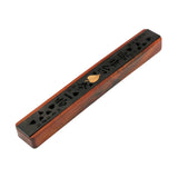 Maxbell Wooden Incense Burner Holder Home Decor Office SPA Incense Stick Box Storage Leaves Lid