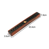 Maxbell Wooden Incense Burner Holder Home Decor Office SPA Incense Stick Box Storage Leaves Lid