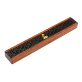 Maxbell Wooden Incense Burner Holder Home Decor Office SPA Incense Stick Box Storage Lotus Lid