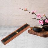 Maxbell Wooden Incense Burner Holder Home Decor Office SPA Incense Stick Box Storage Lotus Lid