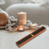 Maxbell Wooden Incense Burner Holder Home Decor Office SPA Incense Stick Box Storage Lotus Lid