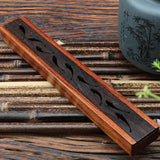 Maxbell Wooden Incense Burner Holder Home Decor Office SPA Incense Stick Box Storage Fish Lid