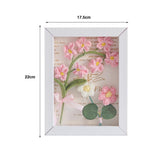 Maxbell Crochet Flower Bouquet Photo Frame Crocheted Yarn for Party Dining Room Pink