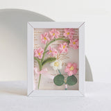 Maxbell Crochet Flower Bouquet Photo Frame Crocheted Yarn for Party Dining Room Pink