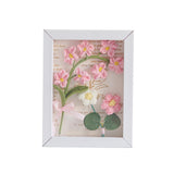 Maxbell Crochet Flower Bouquet Photo Frame Crocheted Yarn for Party Dining Room Pink