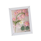 Maxbell Crochet Flower Bouquet Photo Frame Crocheted Yarn for Party Dining Room Pink