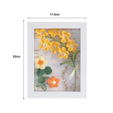 Maxbell Crochet Flower Bouquet Photo Frame Crocheted Yarn for Party Dining Room Yellow