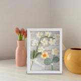 Maxbell Crochet Flower Bouquet Photo Frame Crocheted Yarn for Party Dining Room White