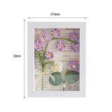 Maxbell Crochet Flower Bouquet Photo Frame Crocheted Yarn for Party Dining Room Violet