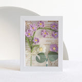 Maxbell Crochet Flower Bouquet Photo Frame Crocheted Yarn for Party Dining Room Violet