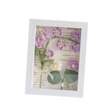 Maxbell Crochet Flower Bouquet Photo Frame Crocheted Yarn for Party Dining Room Violet