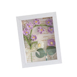 Maxbell Crochet Flower Bouquet Photo Frame Crocheted Yarn for Party Dining Room Violet