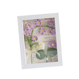 Maxbell Crochet Flower Bouquet Photo Frame Crocheted Yarn for Party Dining Room Violet