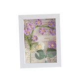 Maxbell Crochet Flower Bouquet Photo Frame Crocheted Yarn for Party Dining Room Violet