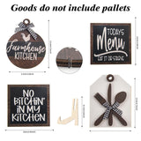 Maxbell 4x Farmhouse Tiered Tray Decoration Set Dining Room Bedroom Home Wooden Sign