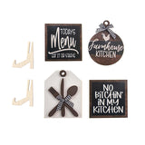 Maxbell 4x Farmhouse Tiered Tray Decoration Set Dining Room Bedroom Home Wooden Sign