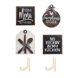 Maxbell 4x Farmhouse Tiered Tray Decoration Set Dining Room Bedroom Home Wooden Sign