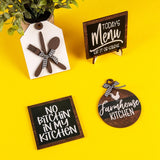Maxbell 4x Farmhouse Tiered Tray Decoration Set Dining Room Bedroom Home Wooden Sign