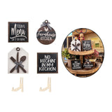Maxbell 4x Farmhouse Tiered Tray Decoration Set Dining Room Bedroom Home Wooden Sign
